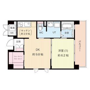 1DK 間取り図