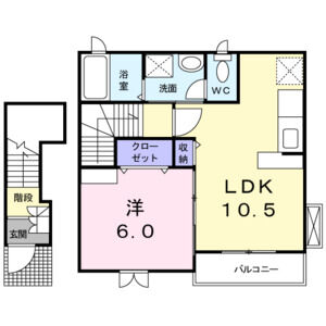 1LDK 間取り図