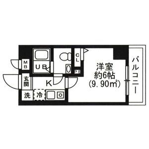 1K 間取り図