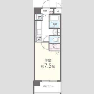 1K 間取り図