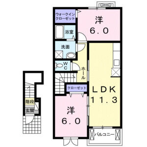 2LDK 間取り図