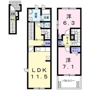 2LDK 間取り図