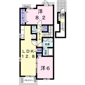 2LDK 間取り図