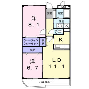 2LDK 間取り図