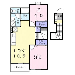 2LDK 間取り図