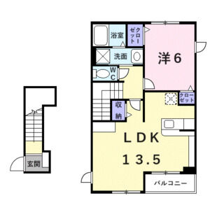 1LDK 間取り図