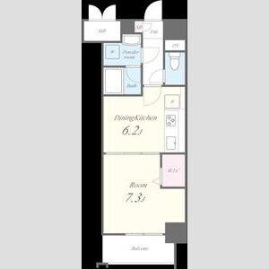 1DK 間取り図