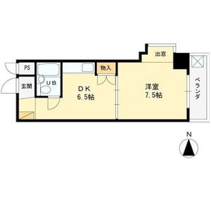1DK 間取り図