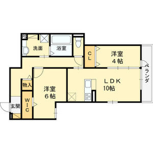 2LDK 間取り図