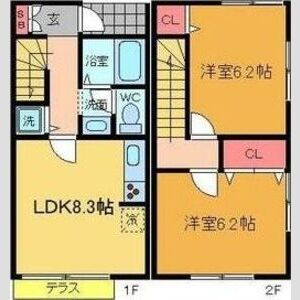 2LDK 間取り図