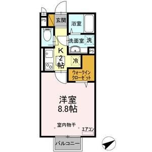 1K 間取り図