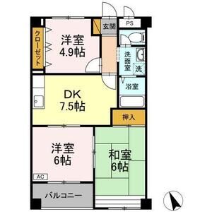 3DK 間取り図