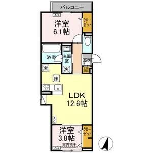2LDK 間取り図
