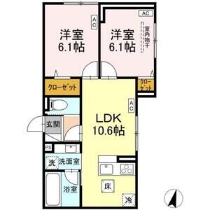 2LDK 間取り図