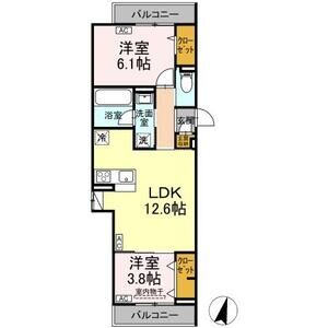 2LDK 間取り図