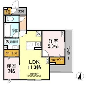 2LDK 間取り図