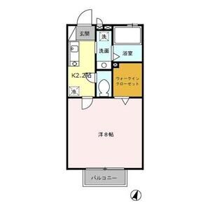1K 間取り図