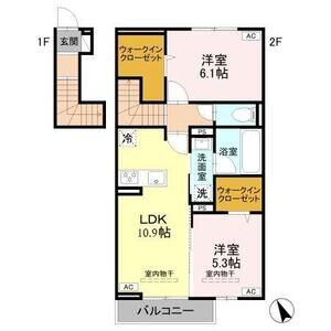 2LDK 間取り図