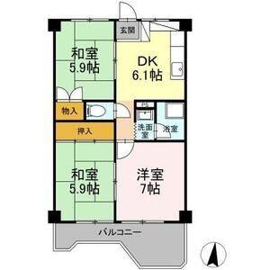 3DK 間取り図