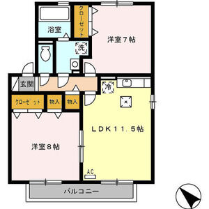 2LDK 間取り図