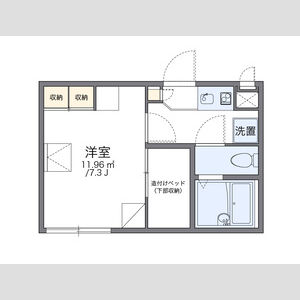 1K 間取り図