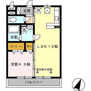1LDK 間取り図