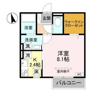 1K 間取り図