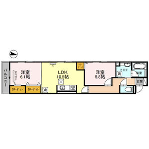 2LDK 間取り図