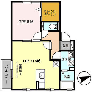 1LDK 間取り図