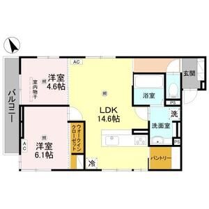 2LDK 間取り図