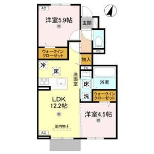 2LDK 間取り図