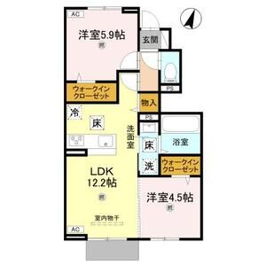 2LDK 間取り図