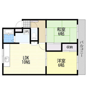2LDK 間取り図