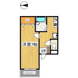 1K 間取り図