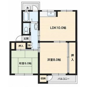 2LDK 間取り図