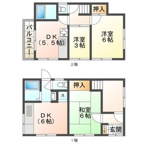 4DK 間取り図