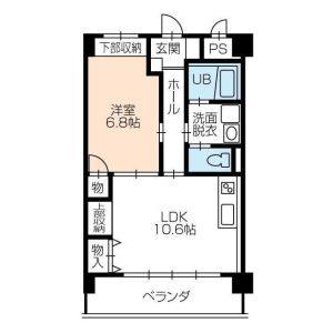 1LDK 間取り図