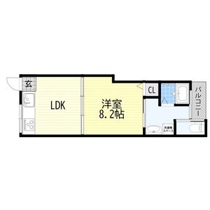 1LDK 間取り図