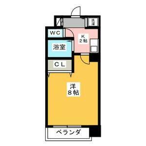 1K 間取り図