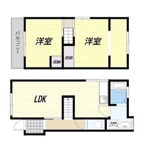 2LDK 間取り図