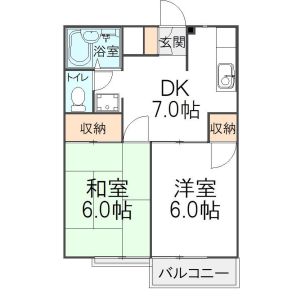 2DK 間取り図