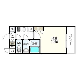 1K 間取り図