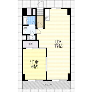 1LDK 間取り図
