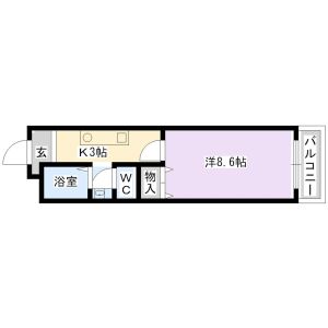 1K 間取り図