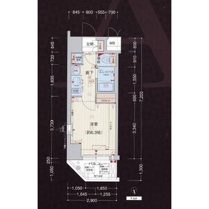1K 間取り図