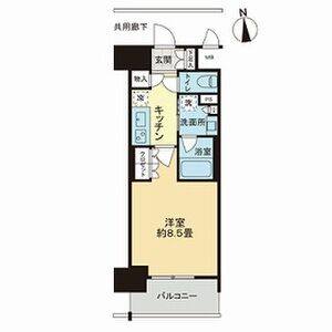 1K 間取り図