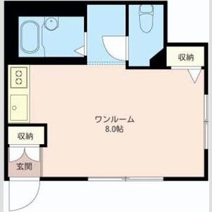 ワンルーム 間取り図