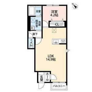 1LDK 間取り図