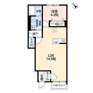 1LDK 間取り図