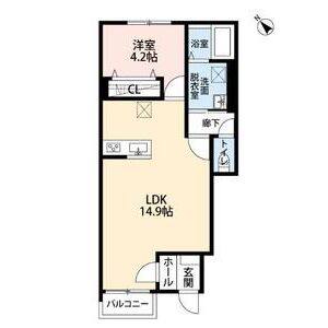 1LDK 間取り図